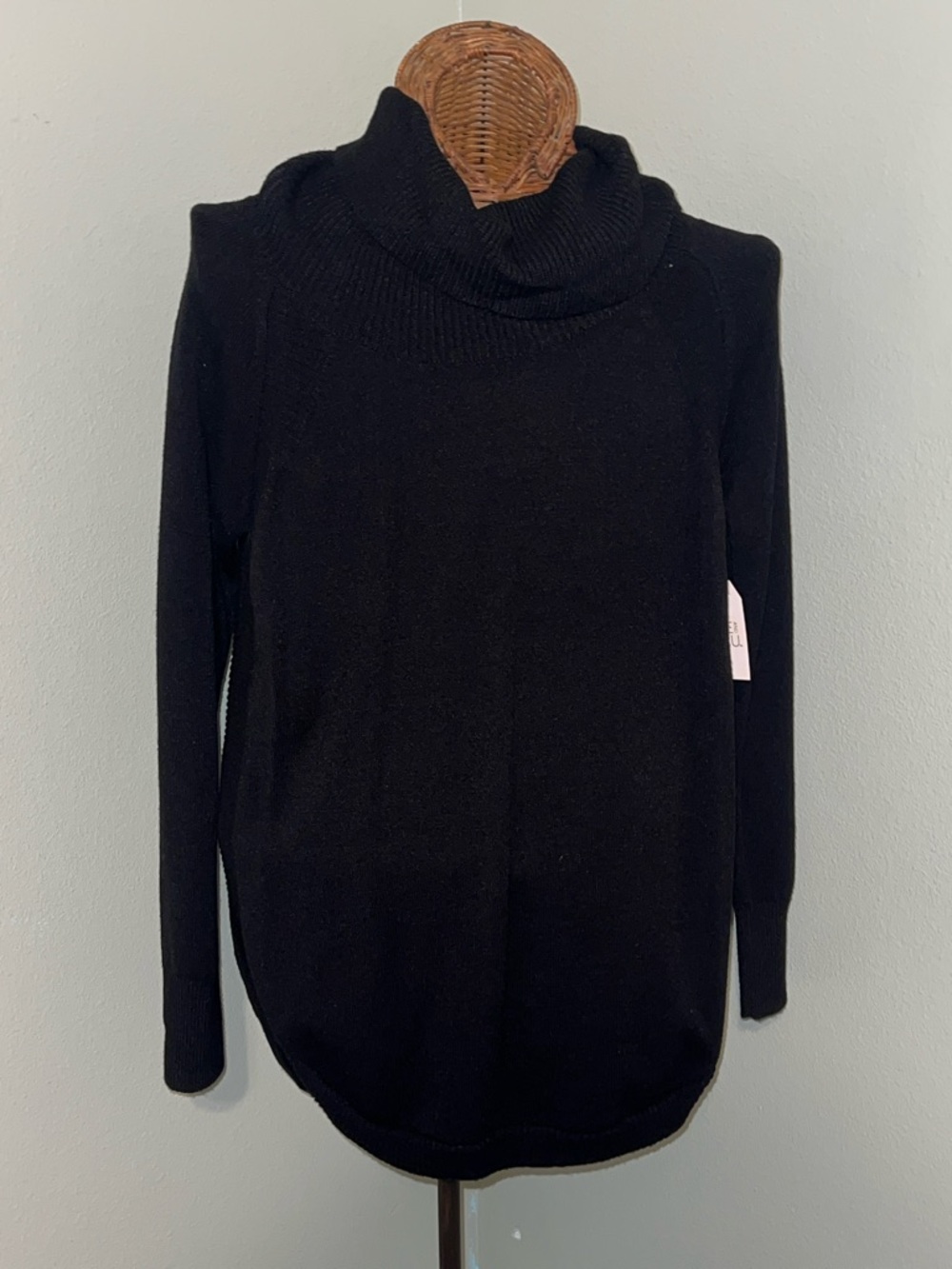 Time and Tru Black Cowl Neck Sweater